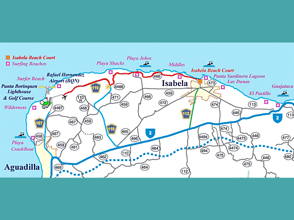 Map of the Isabela Area